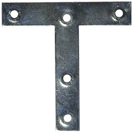 MINTCRAFT 22530ZCL3L X 4-Inch Zinc T-Plate, 4x4"