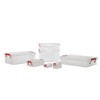Whitefurze Allstore Container with Silver Clamp, Plastic, Natural, 0.5 Litre