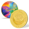 Sobriety Bridge Coin Sober Journey Inspirational Recovery Challenge Coin (Gold