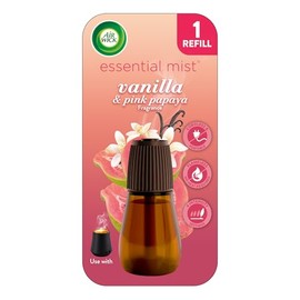 Air Wick Recarga de vapor esencial, vainilla y papaya rosa, difusor de aceites esenciales, ambientador, 0.67 onzas líquidas
