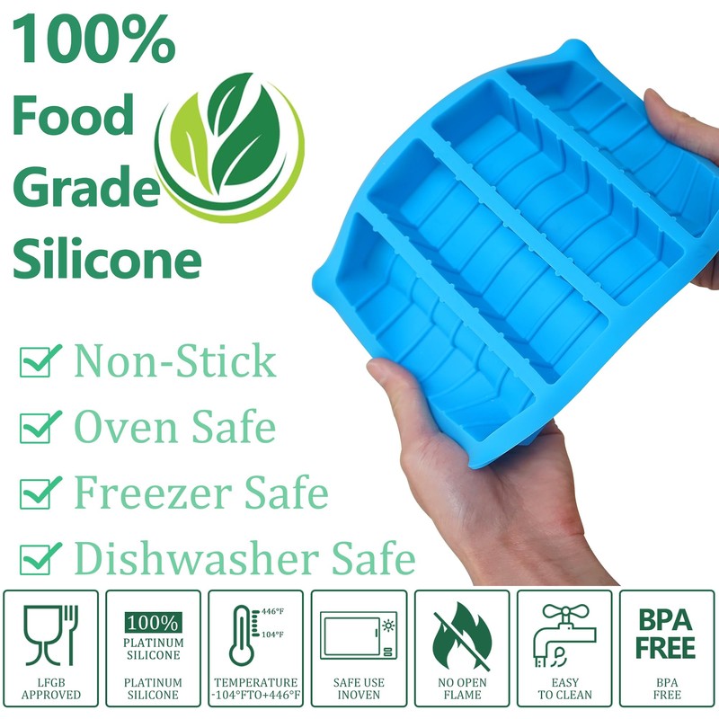Sidosir 2PCS Butter Silicone Mold with Lid, Non-Stick Butter Mold