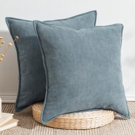 Kumori Cushion Cover 17.7 x 17.7 inches (45 x 45 cm), Set of 2, Chenille Weave Scandinavia, Stylish, Solid, Simple, Good to the touch, Decorative Pillowcase, Cushion Cover, Japanese Style Room,