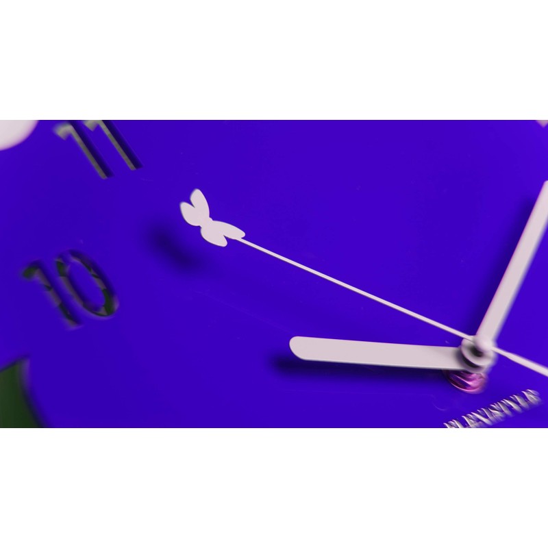 FLEXISTYLE Modern wall clock Butterflies acrylic glass 30cm dial silent