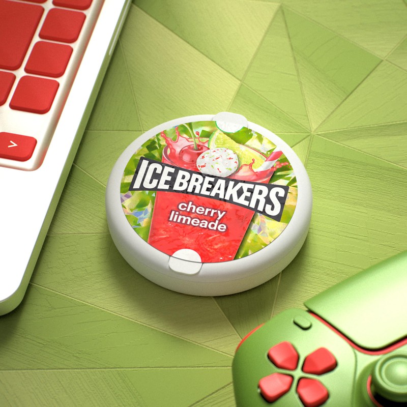 ICE BREAKERS Cherry Limeade Sugar Free Mints Tins, 1.5 oz