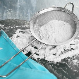 PARENCE.- Set di 2 setacci in acciaio inox da 8 cm di diametro - Setaccio in acciaio inox a maglia fine - Filtro per farina, pasticceria - Facile da pulire - Accessorio da cucina multiuso, 2 pezzi