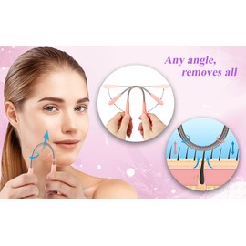 2Pcs Facial Hair Remover Manual Epilator Spring Face Hair Remover with Handle Hair Epilator Tool (Random Colour)