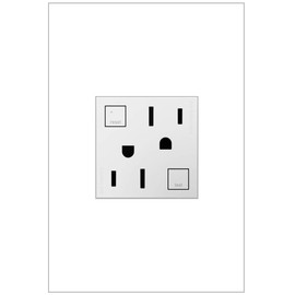 adorne Tamper-Resistant GFCI Outlet Finish: White
