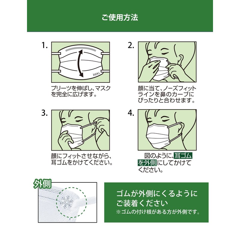 [医食同源ドットコム] ISDG Non-Woven Mask PREMIUM 50 pieces (Individual packaging) (Kids)