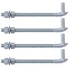 VIVIDA 10" J Bolt Gate Hinge 4 Pack, Chain Link