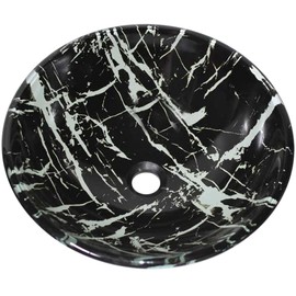 Novatto PALLINA Glass Vessel Bathroom Sink, White