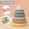 Mini Tudou 6 Pcs Stacking & Nesting Circle Toy,Soft Building