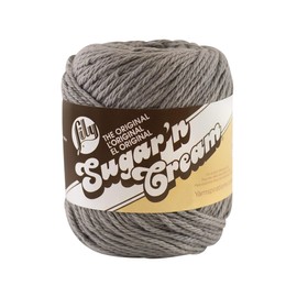 Lily Sugar 'N Cream The Original Solid Yarn, 2.5oz, Medium 4 Gauge, 100% Cotton - Overcast - Machine Wash & Dry