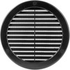 HVAC OV 2pack 6" Inch (Grille Dimensions) Black Plastic Round