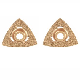GULUANT Replacement 2 Pack 80mm Triangular Carbide RASP 8mm Offset Mount Fits for Fein Multimaster Rockwell Sonicrafter Oscillating Tools for Versa Tool SB1L-D