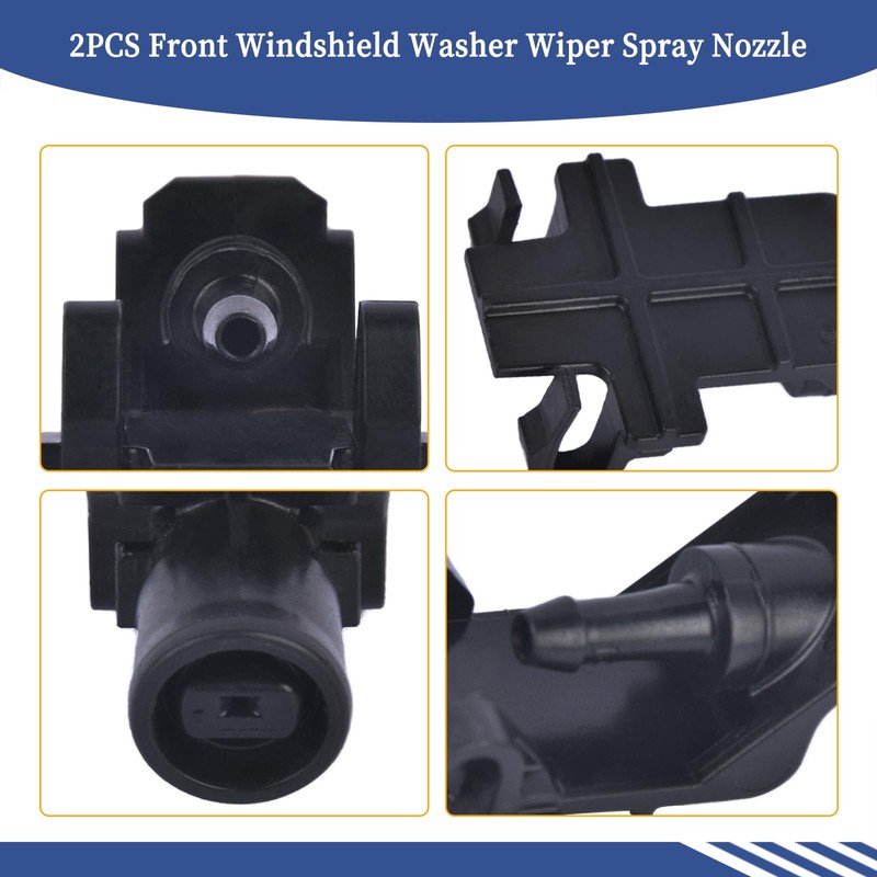 Getfarway Pair Front Windshield Washer Wiper Spray Nozzle 76810-TK4-A11 Compatible