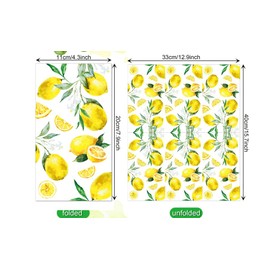 60PCS Floral Paper Napkins Watercolor Floral Guest Napkins Vintage Wild Flower Disposable Hand Towels Flower Decorative Paper Guest for Bathroom Wedding Birthday Party/Lemon