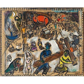 Get Custom Art - Marc Chagall, Revolution - Canvas Print Rolled in a Tube, Famous Paintings Wall Art Décor (12x14 inch)