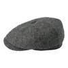 Gamble & Gunn 'Ramsden' Flat Cap Grey Herringbone Shetland Tweed