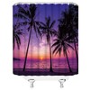 YSATNSFT Ocean Beach Sunset Shower Curtain Tropical Palm Tree Dusk