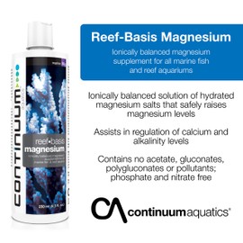 Continuum Aquatics Reef Basis Magnesium - Liquid Magnesium Supplement for Marine Saltwater & Reef Aquariums