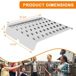 Drip Tray Heat Baffle for Traeger Pro Series 22 Pro 575 Grease Pan Replacement Part, for BAC012, BCA070, Lil' Tex, Lil' Tex Elite, Century 22, Camp Chef Series and more Smoker Pellet Grill Accessories