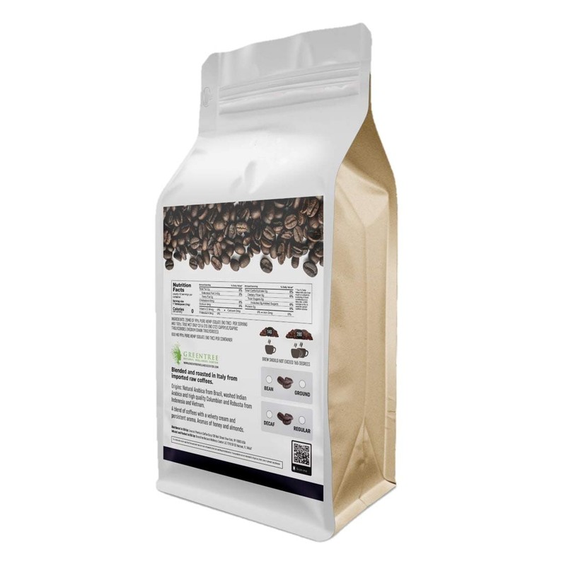 Regular whole bean 1/2 coffee 200 mg
