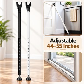 Adjustable Door Security Bar for Sliding Patio Doors – 44–55 Inch Removable Door Stopper for Everyday Home Security