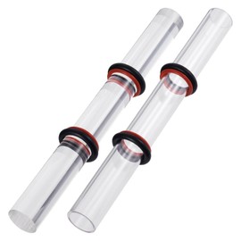 2pcs Polymer Clay Roller Tool Acrylic Round Tube Roller Acrylic Rod Clay Rolling pin, DIY Polymer with Thick Ring kit, Acrylic Clay Roller Rolling pin for Clay Art Craft DIY Tools