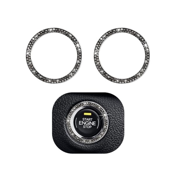 Gasedin Gasedin 2 PCS Car Engine Start Stop Decoration Ring,