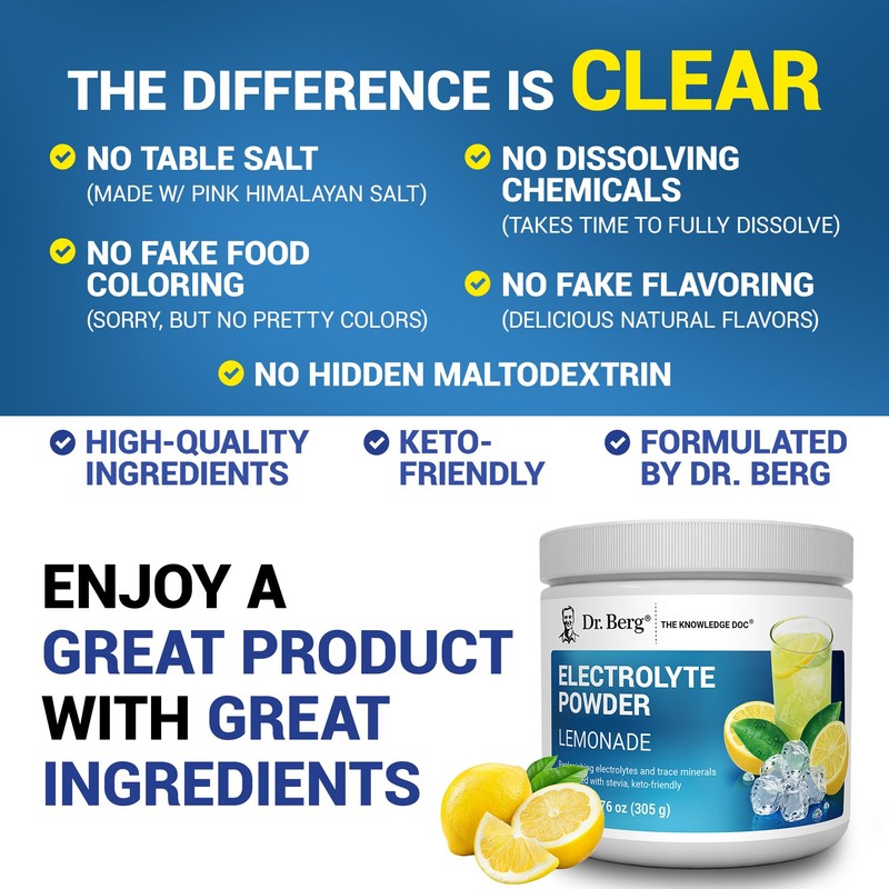 Dr. Berg Zero Sugar Hydration Keto Electrolyte Powder - Enhanced