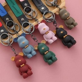 H Plus Mall 자동차키링 선물 고리 열쇠 키링 키홀더 곰돌이 가방 Car Keyring Gift Ring Key Keyring Key Holder Teddy Bear Bag