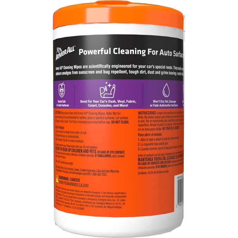 Armor All Car Cleaning Wipes, Wipes for Car Interior and