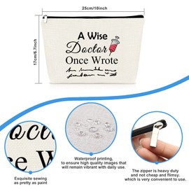 Doctor Appreciation Gift Doctor Makeup Bag for Women Thank You Gift for Doctor Cosmetic Bag Doctor Retirement Gift Funny Doctor Birthday Gifts Dentist Hygienist Physician Doctors Nurse Day Gift