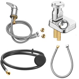 Weirun Salon Shampoo Bed Bowl Sink Basin Faucet with Vacuum Breaker Replacement Kit Wash Hair Mixing Valve Shampoo Bowl Waterfall Head Spa,Vacuum Breaker Outside Faucet,Shampoo Bowl Hose