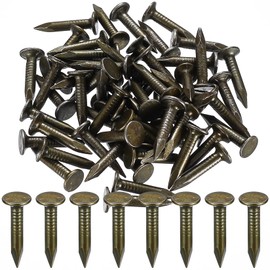 100 Pcs Clout Nails 25mm, Shed Roof Roofing Felt Nails Tacks, Large Head Alloy Steel Roofing Felt Pins for Securing Outdoor Woodwork Fence Construction Roof Tiles Shed Felt Roofing Nails