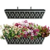 2 Pack 24 Inch Window Boxes Planters Railing Planter Box