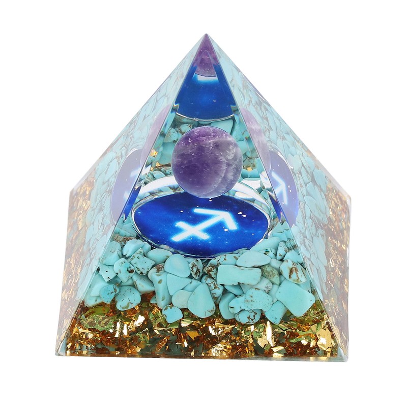Constellation Pyramid Stone for Positive Energy Reduce Stress Chakra Resin
