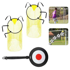 3PCS Football Training Equipment Set - Includes 2 Top Bins Football Targets & 1 Rebounder Net for Shooting Accuracy and Skill Improvement