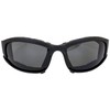 Epoch Lacrosse Hybrid Motorcycle Sunglasses Black Frames Smoke Lens ANSI