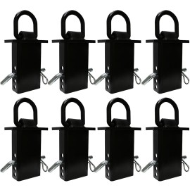 Boxer Tool Heavy Duty Trailer Adjustable Stake Pocket D Ring 8 Pack 12,000LBS - Fits 2x4