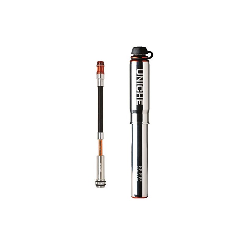 UNICHE Tech High Pressure Mini Bicycle Pump with Gauge (Silver,