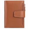 SENDEFN Women's RFID Blocking Leather Small Compact Bi-fold Zipper Pocket