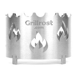 Grillrost.com Das Original Mini Wok Attachment Made of Stainless Steel – for Mini Fire Plate Pluggable