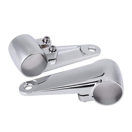 Akozon Chrome Motorcycle Headlight Side Mount Front Fork Mount for 35 mm - 41 mm Fork Tube Pack of 2