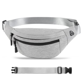 Bum Bag Women's Belt Bag Fashion Casual Belt Bag: Chest Bag Shoulder Bag Crossbody Bag with External Adjustable Shoulder Strap, Bum Bag Waterproof, gray