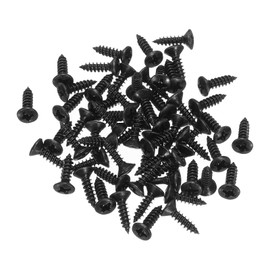MECCANIXITY 60pcs 3MM Electric Guitar Bass Pickguard Screws Scratch Plate Mounting Screw for SQ TL Guitar, Black