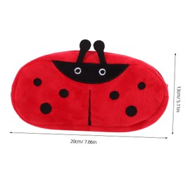 SHINEOFI Cute Plush Animal Pencil Case with Zipper Large Stationery Bag Soft Pouch for Boys and Girls Multifunctional School Supplies