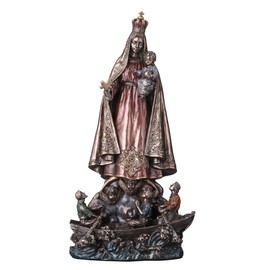 Veronese Design 10 5/8 Inch Our Lady of Charity Cold Cast Resin Bronze Finish Religious Statue