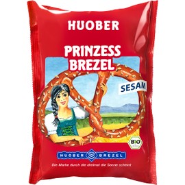 HUOBER Pretzel Organic Princess Pretzel with Sesame (1 x 125 g)