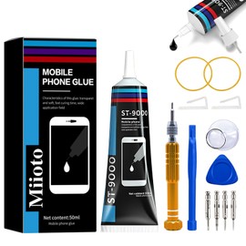 Phone Glue, Screen Repair Adhesive with Repair Tools for Electronic Screen Multi-Function Phone Repair Glue Craft Adhesive Kit for Electronic Screen, Cell Phone Screen (Black, 50ml)